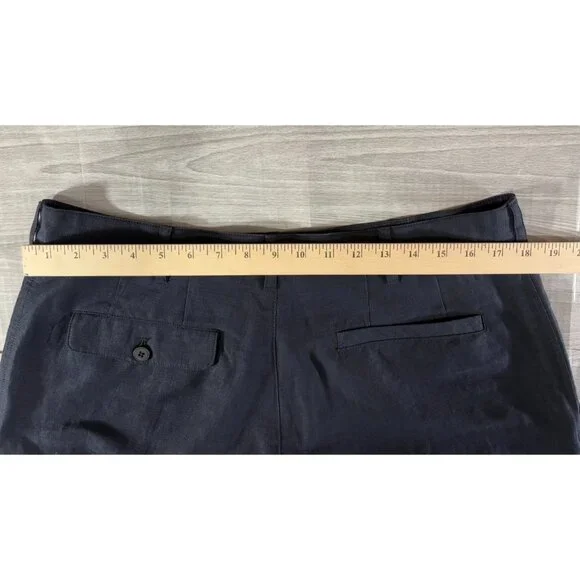 Outlier Injected Linen Pants size 34 color navy NEW made in Portugal